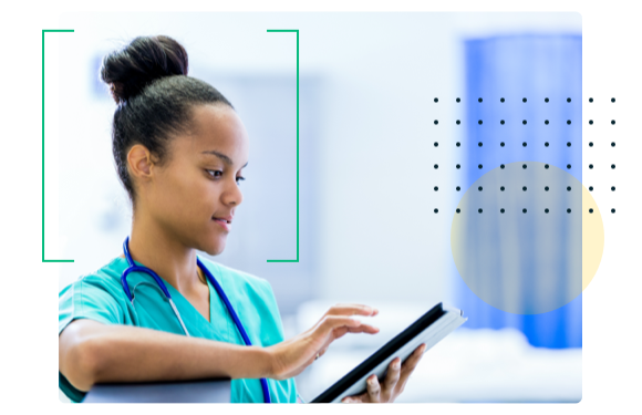 Nurse with a tablet - HealthStream Checklist